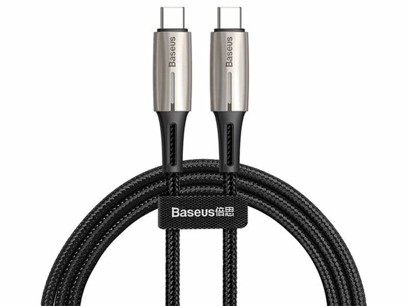 کابل شارژ سریع و انتقال داده تایپ سی بیسوس Baseus Water Drop Shape Lamp Type-C Cable 1m