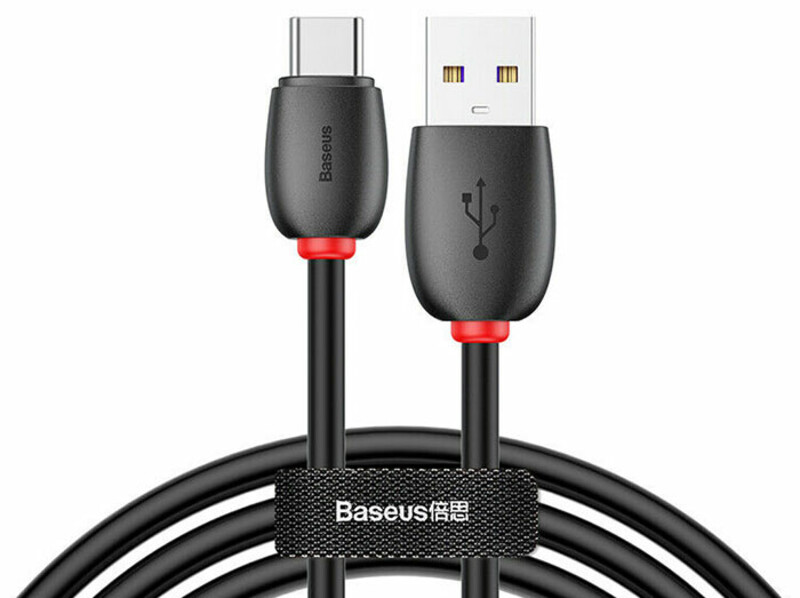 کابل شارژ تایپ سی هواوی بیسوس Baseus Purple Ring HW Flash Charge Type-C Cable 1m