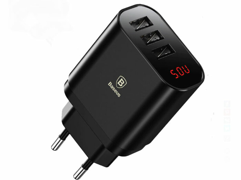 آداپتور سه پورت بیسوس Baseus Mirror Travel Charger NRT-DY035