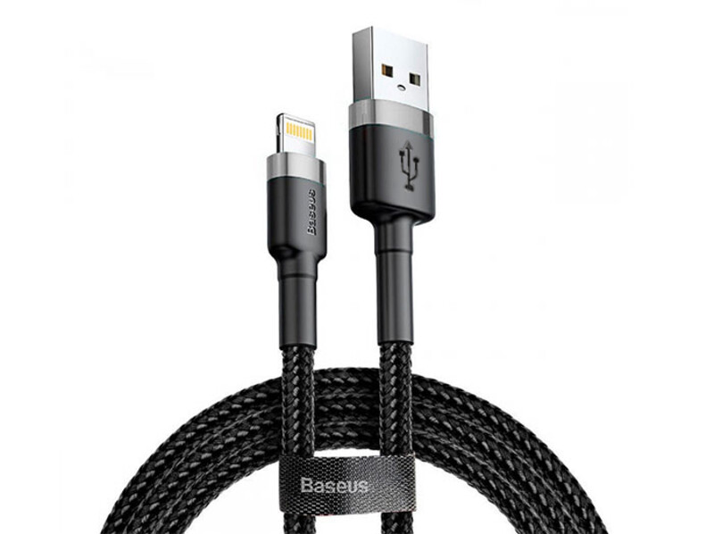کابل شارژ سریع و انتقال داده لایتنینگ بیسوس Baseus Cafule Lightning Cable 0.5m 2.4A