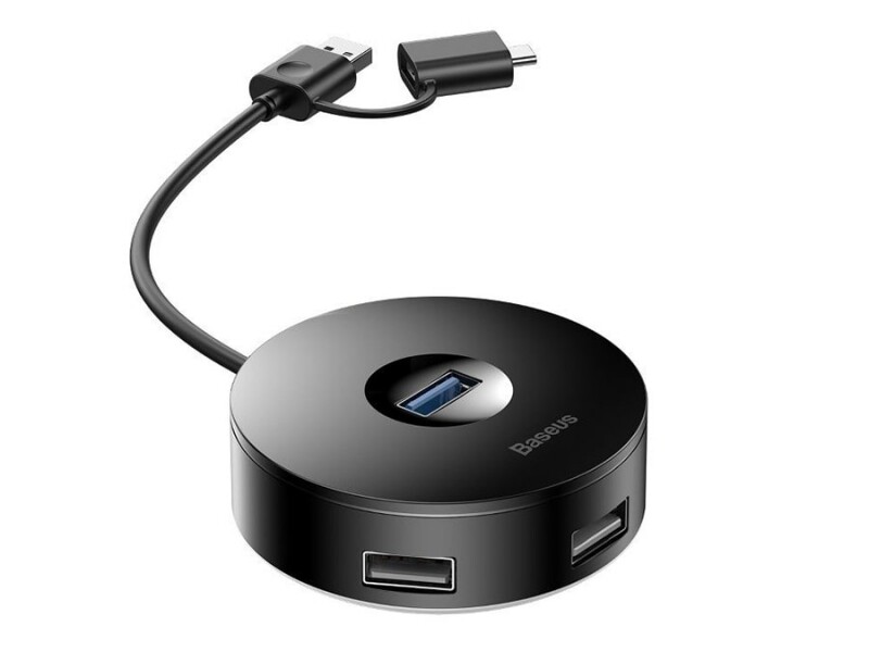 هاب یو اس بی و تایپ سی بیسوس Baseus Round Box Hub USB Adapter Type-C+USB