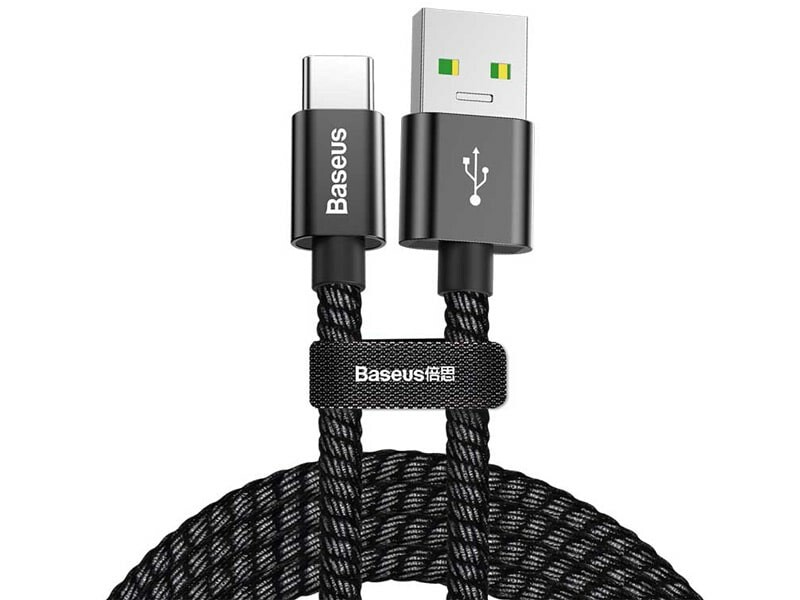 کابل شارژ سریع و انتقال داده بیسوس  Baseus Double Fast Charging Type-C Cable 1m 5A