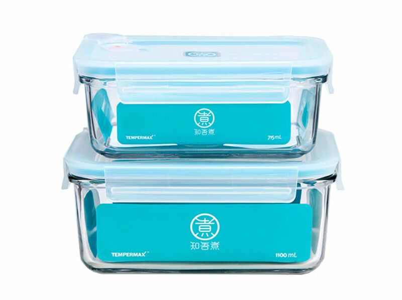 ظروف شیشه ای شیائومی Xiaomi Cooking Boiled Glass Crisper 715 +1100 ml