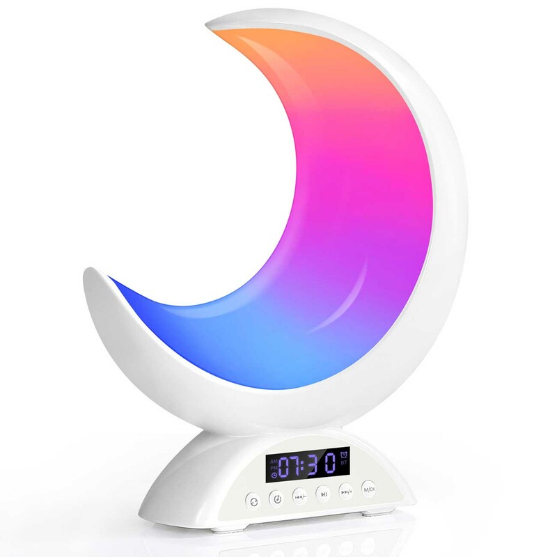 چراغ خواب رومیزی و اسپیکر بلوتوثی رومیزی طرح ماه Moon
