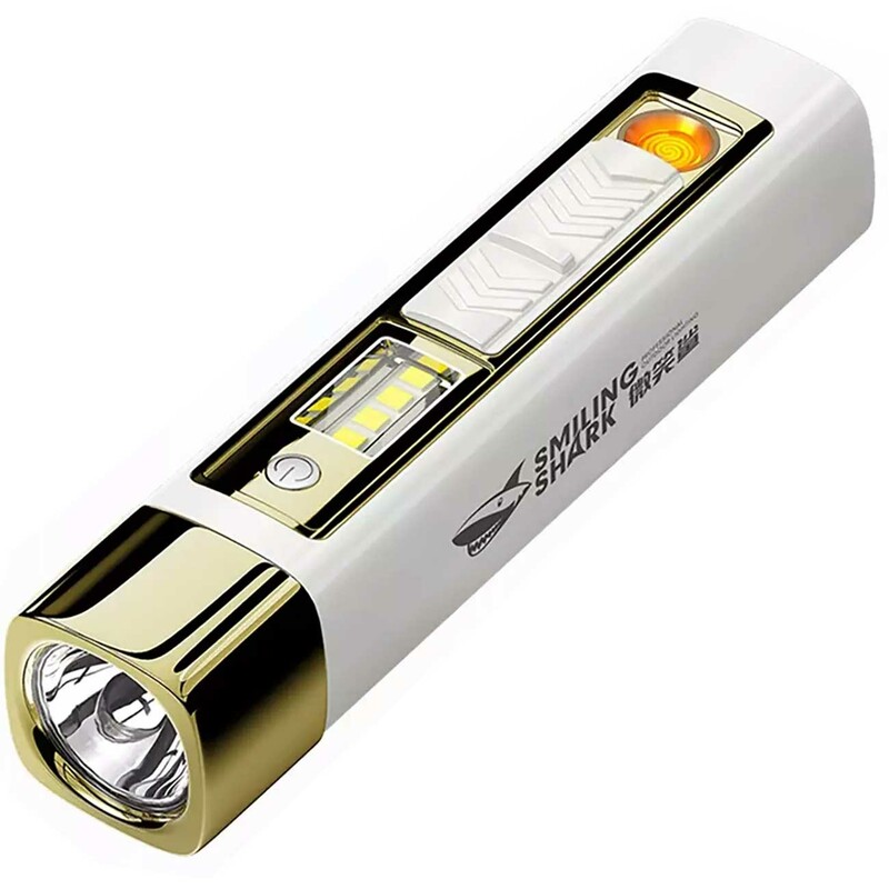 چراغ قوه شارژی، پاوربانک و فندک اسمایلینگ شارک  SD-627A