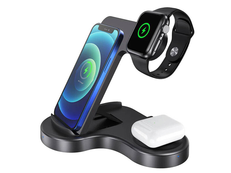 شارژر وایرلس 15 وات پاورولوژی Powerology 3 in 1 Wireless Powerstand Pro P3IN1QI