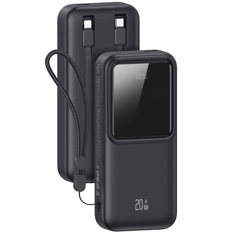 پاوربانک فست شارژ تایپ سی، لایتنینگ و یو اس بی 20 وات 30000 یوسامز US-CD213