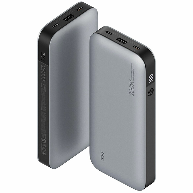 پاوربانک سوپر فست شارژ تایپ سی و یو اس بی 200 وات 25000 زدام‌آی شیائومی QB826
