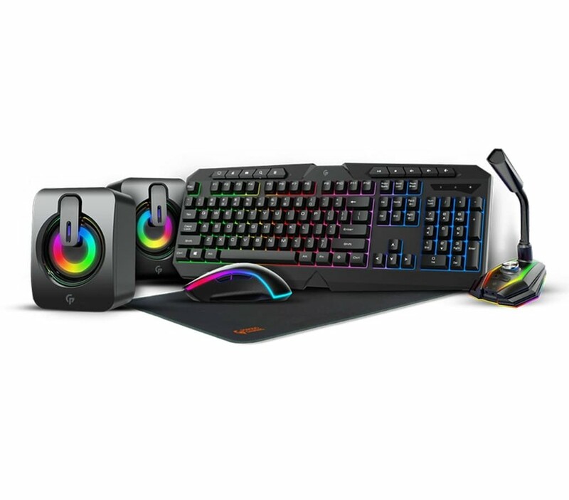 ست گیمینگ کیبورد، اسپیکر، میکروفون، ماوس، ماوس پد پرودو Porodo Gaming 5 in 1 Ultimate Gaming Kit PDX215