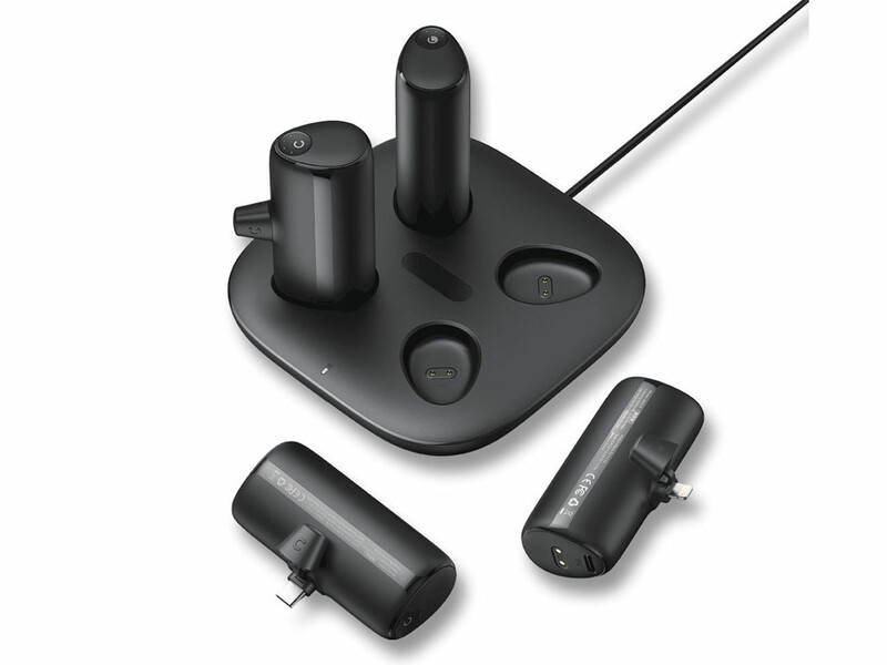 پاوربانک بی سیم تایپ سی و لایتنینگ 20 وات 5000 پورودو Porodo 4 in 1 Lightning &amp; Type-C 5000mAh Power Bank Station