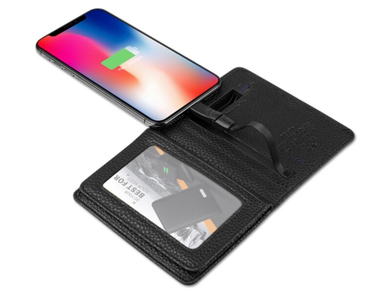 پاور بانک و کیف چرمی Zhuse 4000mAh Power Bank and Card Holder 2in1 -Zhuse ZS-PB-013