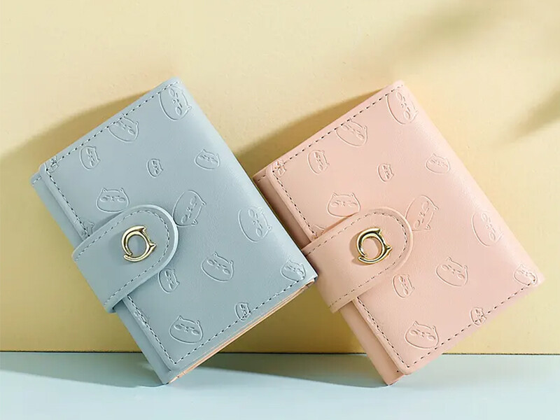 کیف پول کوچک تاشو با بندینک دکمه دار تائومیک میک Taomicmic Y8395 Women&#39;s Wallet PU Leather Wallet