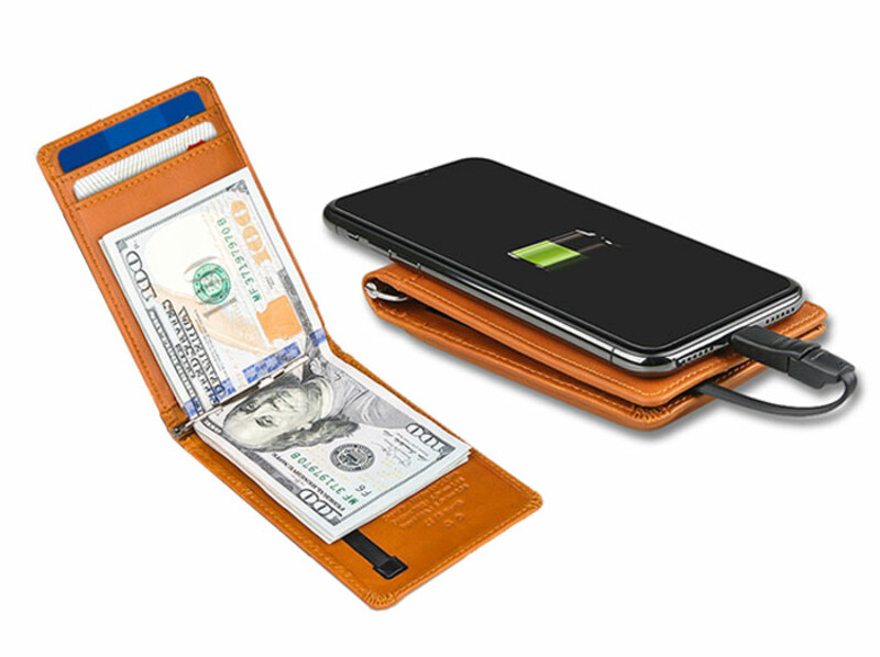 پاور بانک و کیف چرمی Zhuse Blade Series ZS-PB-023 4000mAh Power Bank And Leather Bag