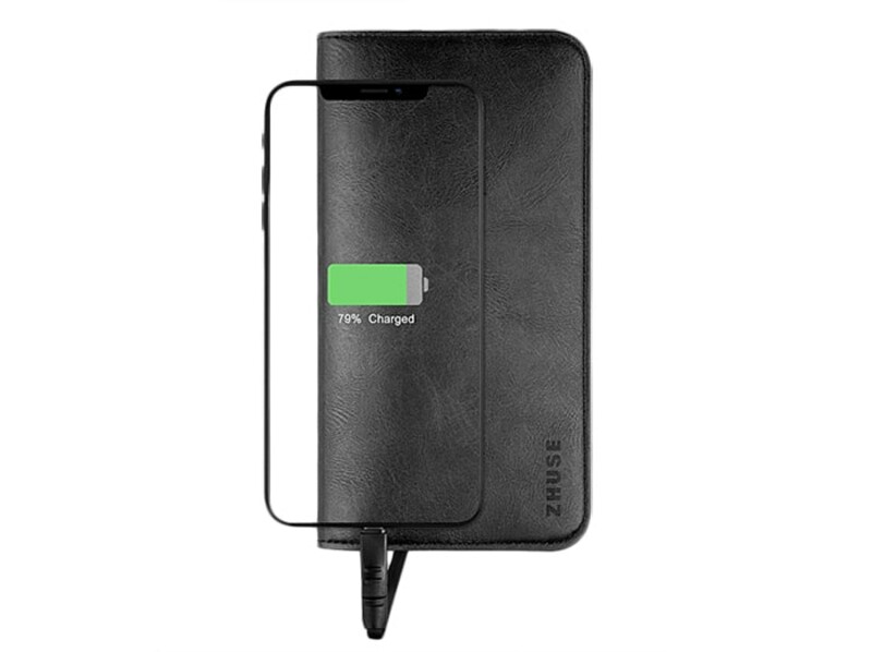 پاور بانک و کیف چرمی Zhuse ZS-PB-024 6800mAh Power Bank And Leather Bag