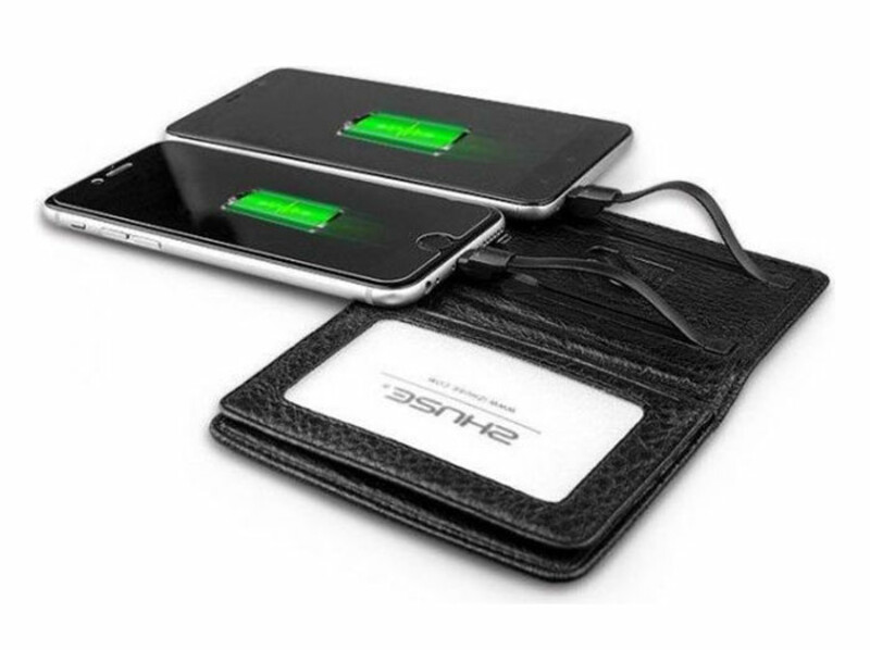 پاور بانک و کیف چرمی Zhuse 4000mAh Power Bank And Card Package