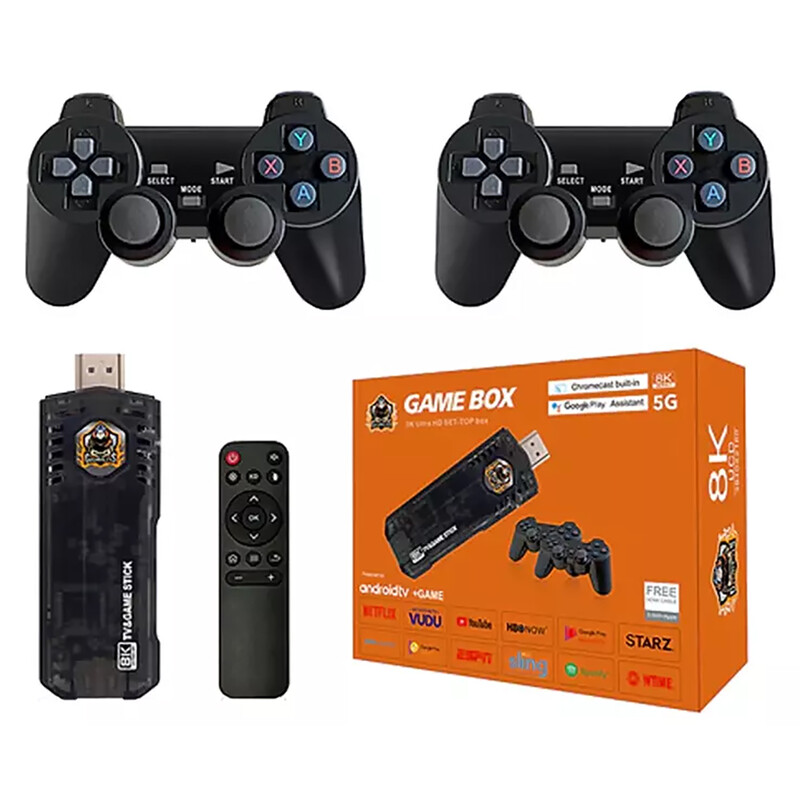 کنسول بازی + اندروید باکس با ظرفیت 64 گیگ Game Box 8K Ultra HD