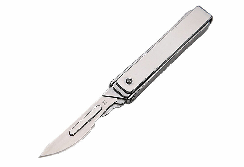 چاقو آنباکسینگ ضدزنگ تاشو قابل اتصال با جاکلیدی Creative folding utility unboxing knife