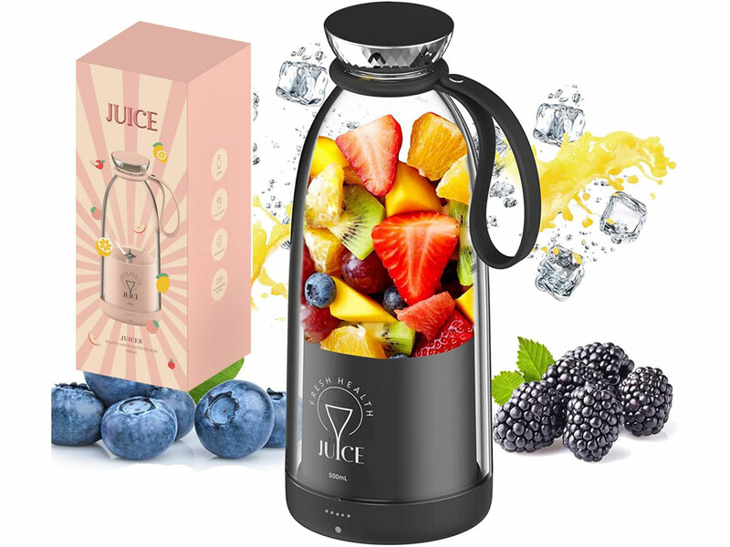 مخلوط کن و غذاساز شارژی قابل حمل 500 میلی‌لیتر Portable Blender 2400mAh 6 blades 500ml F500