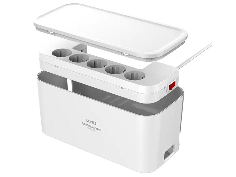 چند راهی برق نظم دهنده و شارژر 5 سوکت 3 پورت الدینیو LDNIO SE5334 Power Strip 5 EU 3 USB