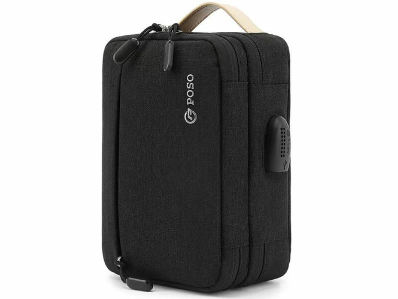 کیف دستی لوازم جانبی یواس‌بی‌دار پوسو Poso USB accessory bag with model PS-827 8.2 inch