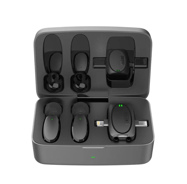 میکروفون بی سیم پرودو Porodo Wireless Lavalier Microphone PD-2MLAVCC دارای 2 فرستنده