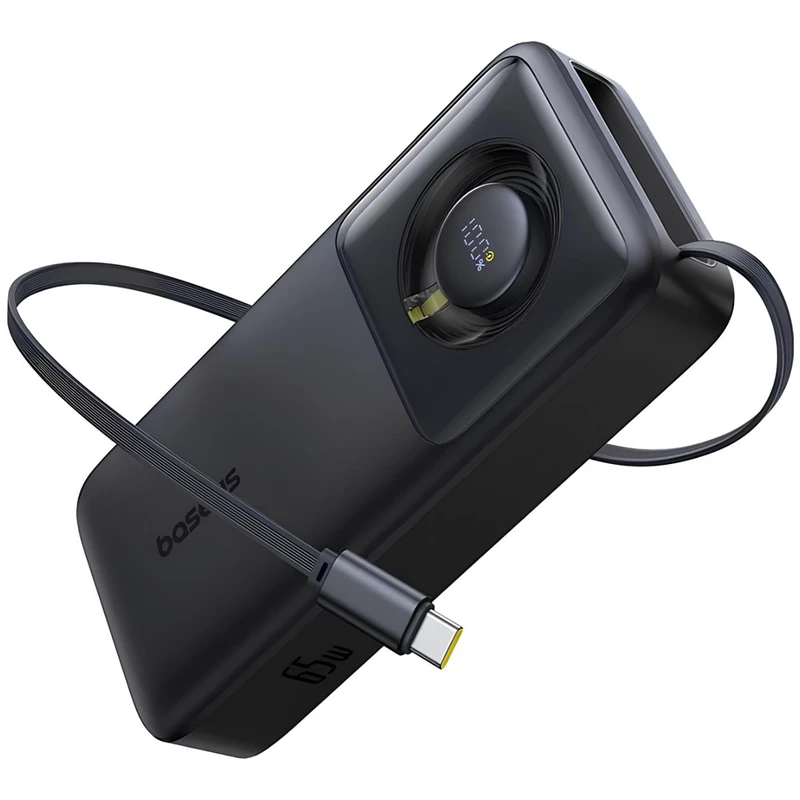 پاور بانک فست شارژ تایپ سی 65 وات 20000 با کابل تایپ سی بیسوس P10070900122-00