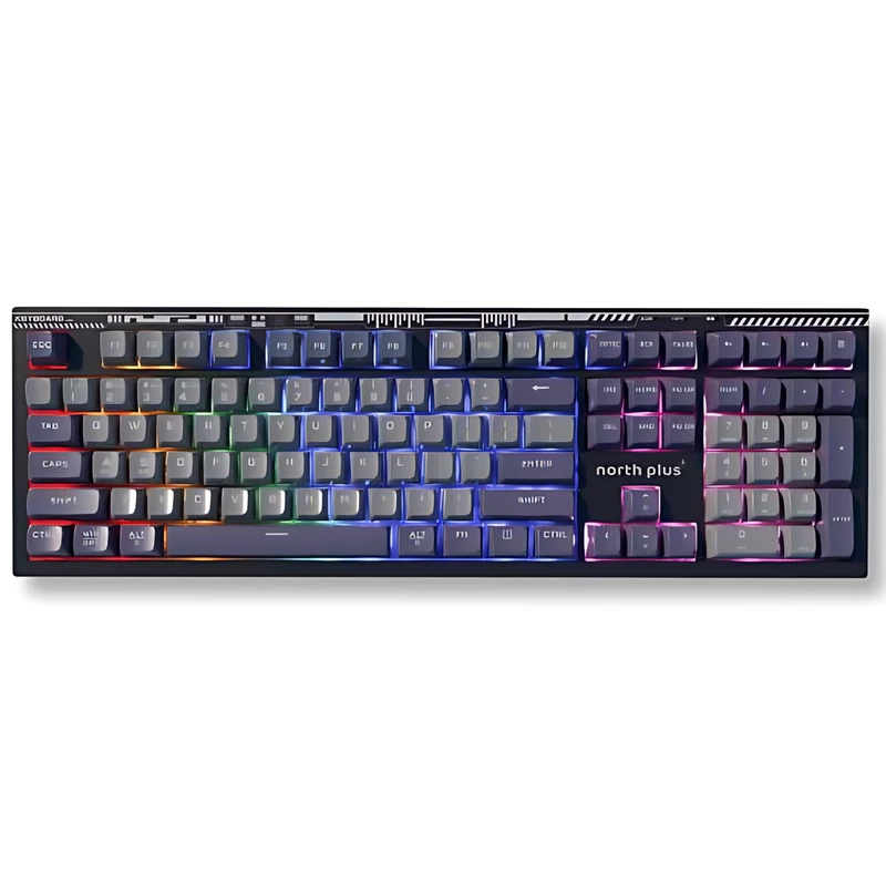 کیبورد گیمینگ بی سیم سه حالته شارژی نورث پلاس PHANTOM K201