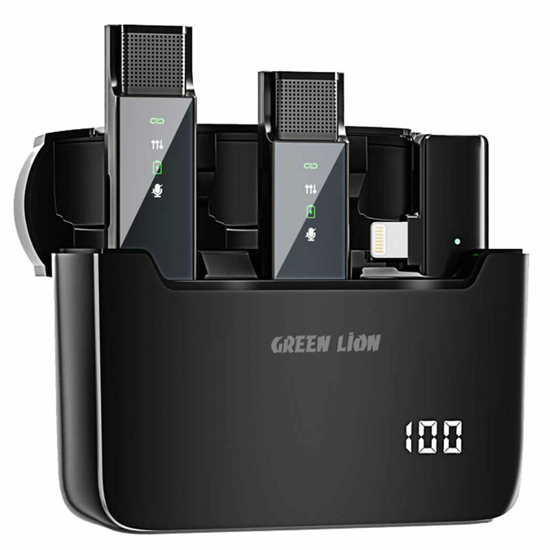 میکروفون بی سیم یقه‌ای لایتنینگ گرین GN2IN1DDMLTBK