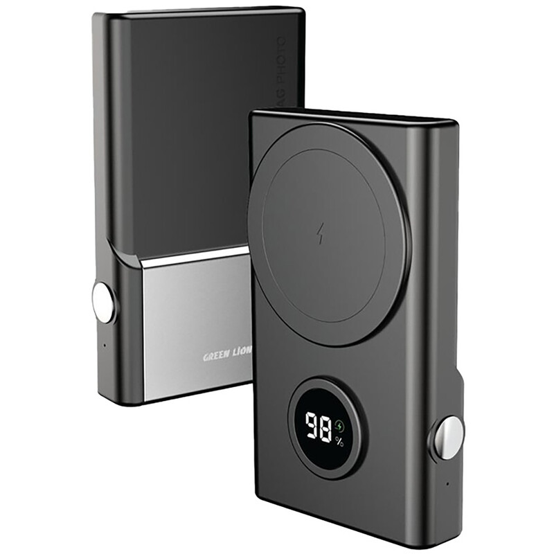 پاوربانک وایرلس 15 وات و تایپ سی 10000 گرین لاین GNMGSNAPBK