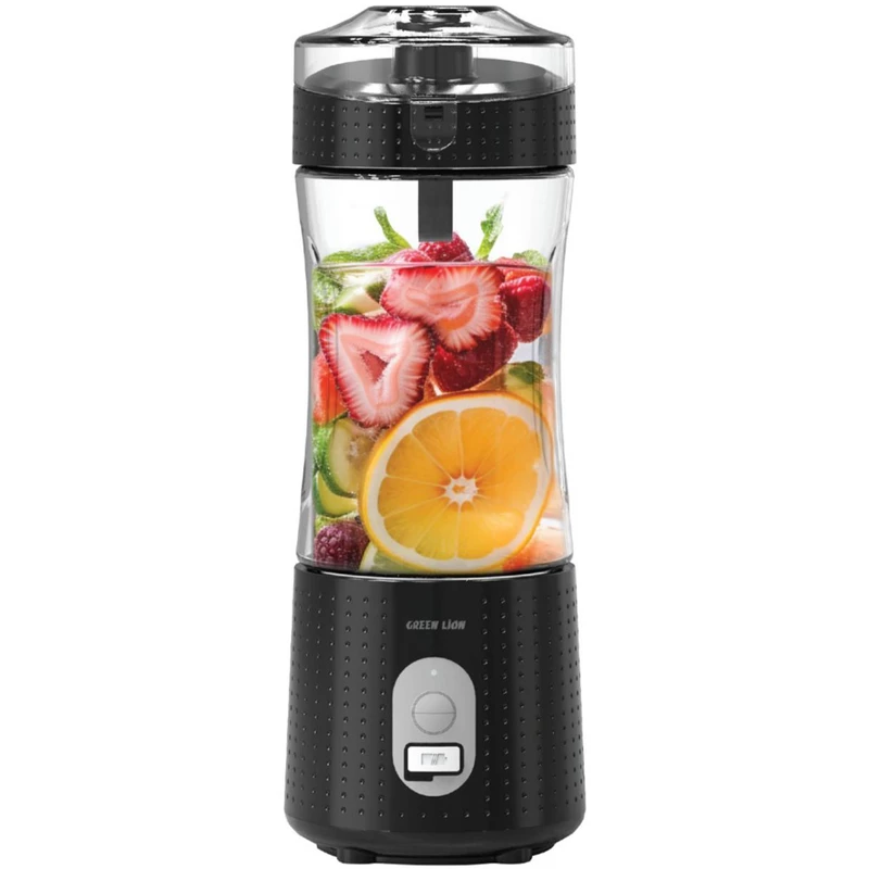 شیکر و آبمیوه گیری شارژی قابل حمل 380 میلی لیتر گرین لاین GNBLNDMPJBK