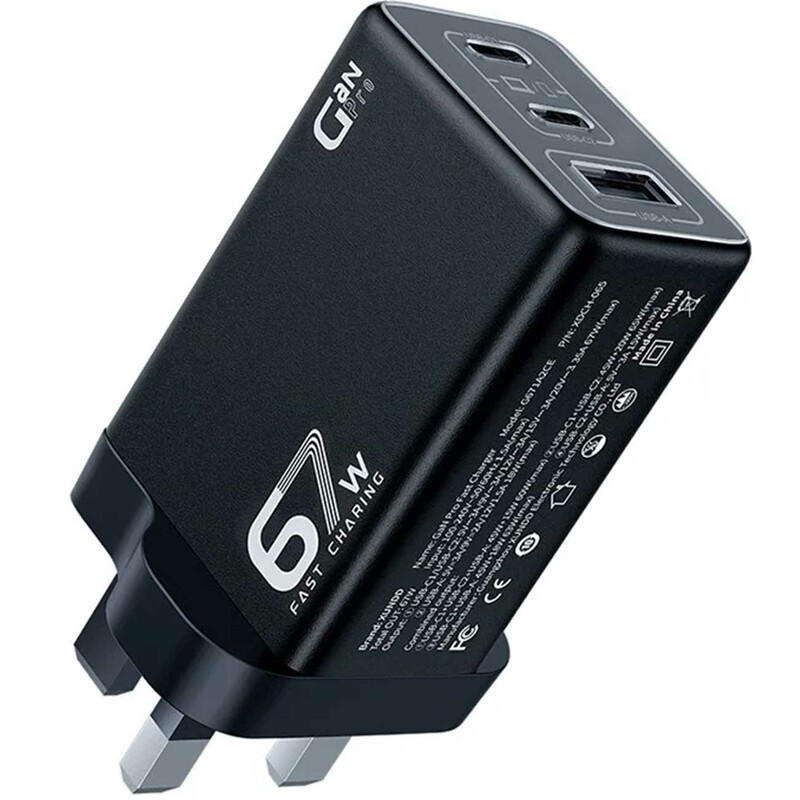 شارژر دیواری تایپ سی و یو اس بی 67 وات یاندو XDCH-065
