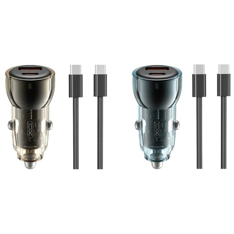 شارژر فندکی فست شارژ ماشین تایپ سی 60 وات 3 آمپر ایکس او CC60