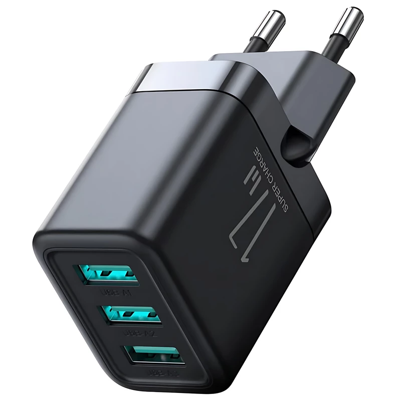 شارژر دیواری فست شارژ یو اس بی 17 وات جویروم JR-TCN02EU