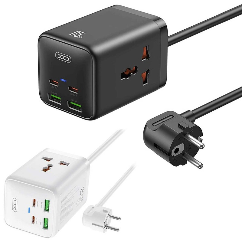 چندراهی دو سوکت برق، دو تایپ سی و دو یو اس بی 65 وات ایکس او WL24