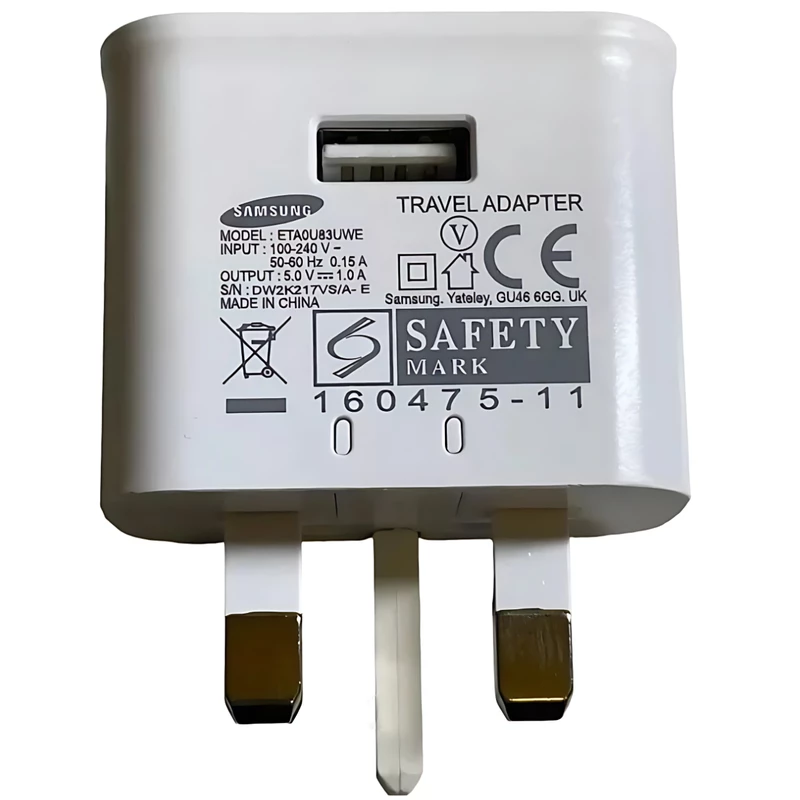 شارژر دیواری اصلی یو اس بی 5 وات 1 آمپر سامسونگ ETA0U83UWE