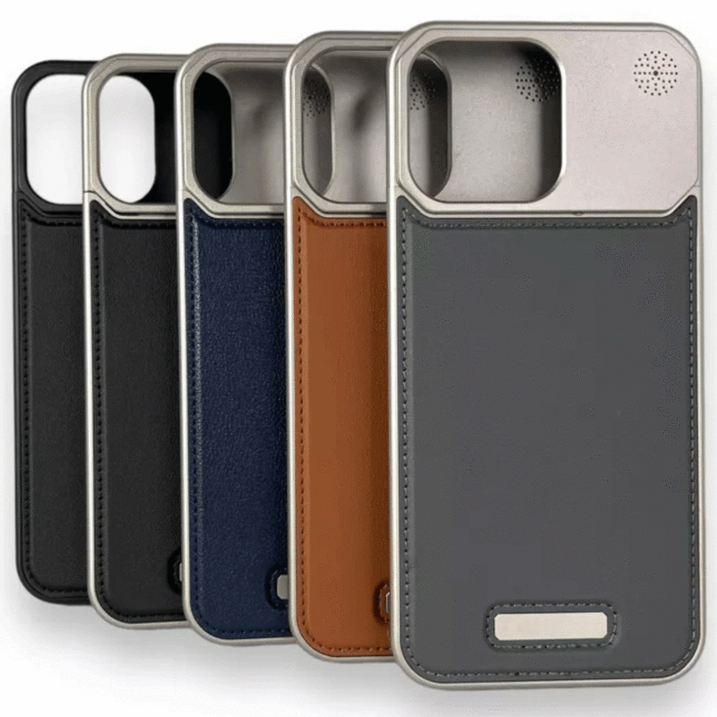 قاب مگ سیف آلومینیوم چرمی آیفون 13 پرومکس M03