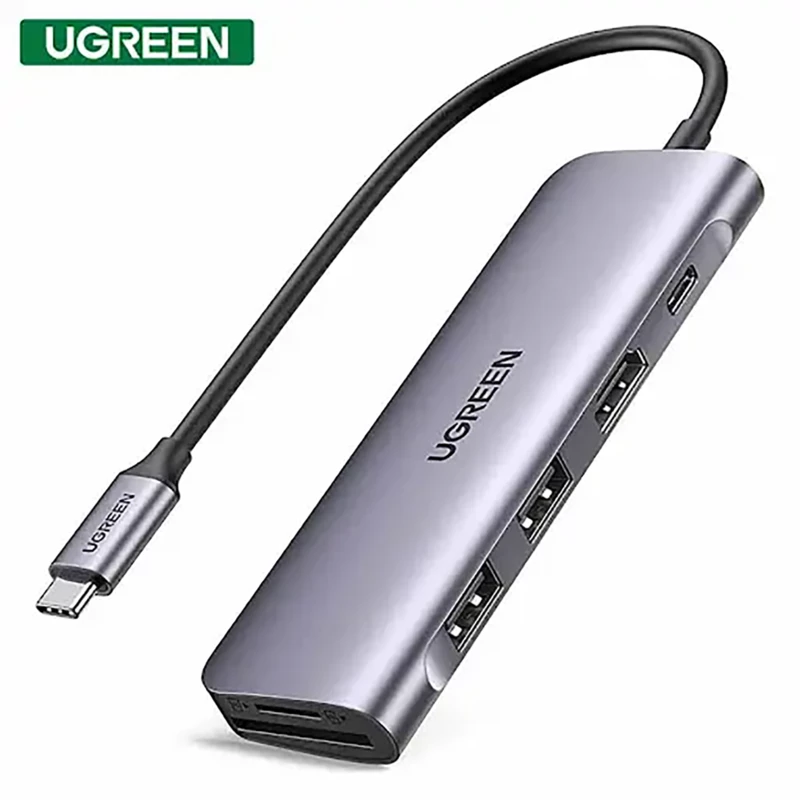 هاب ۶ در ۱ تایپ سی یوگرین UGREEN مدل CM195-70411 با پشتیبانی از PD و خروجی HDMI