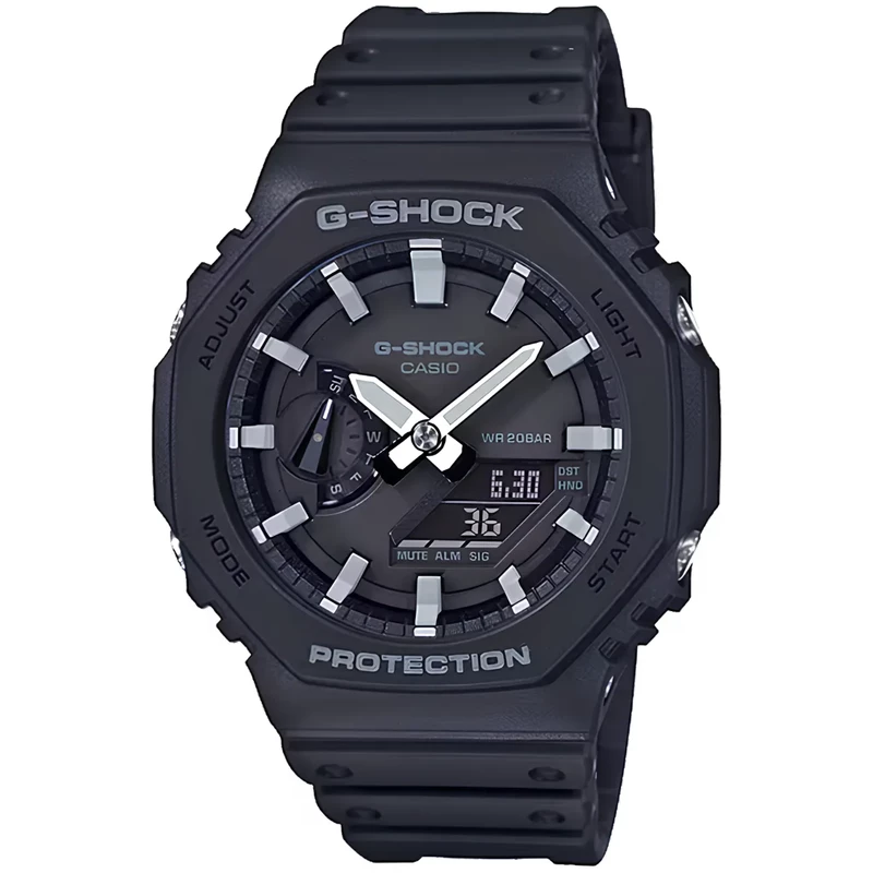 ساعت مچی مردانه عقربه ای دیجیتال جی شاک کاسیو Casio مدل GA-2100-1AER ضد آب