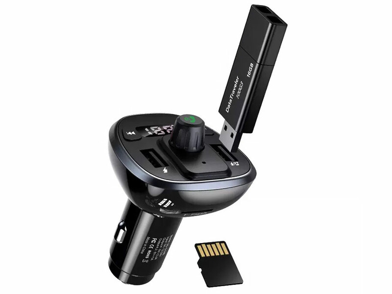 شارژر فندکی فست شارژ ماشین 3.4 آمپر و اف ام پلیر خودرو یوسامز US-CC115