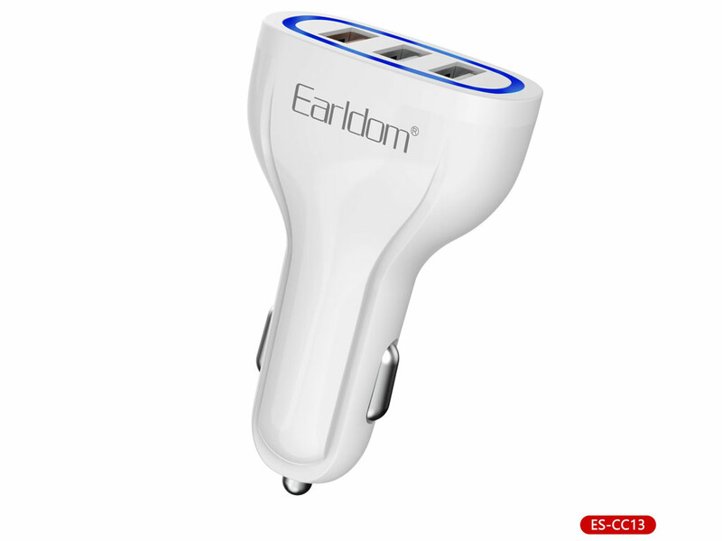 شارژر فندکی سه پورت یو اس بی 3.1 آمپر ارلدام ES-CC13