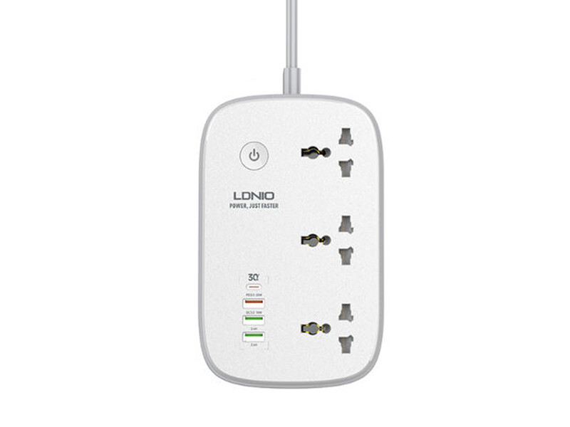 چند راهی برق و شارژر هوشمند 4 پورت الدنیو Ldnio SCW3451