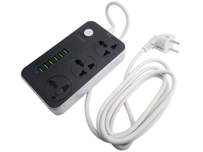 چند راهی 3 سوکت و 6 یو اس بی الدنیو LDNIO Power Strip SC3604
