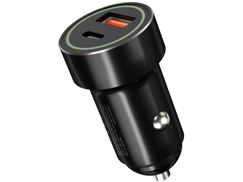 شارژر فندکی فست شارژ ماشین 20 وات با کابل یو اس بی به میکرو یو اس بی ایکس او CC32