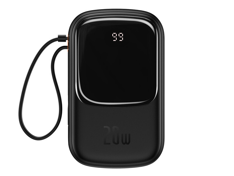 پاوربانک تایپ سی و یو اس بی 20 وات 20000 همراه با کابل لایتنینگ بیسوس BASEUS POWER BANK 20000MAH QPOW PRO  PD 20W PPQD060201