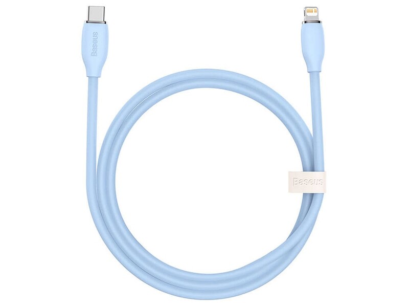 کابل تایپسی به لایتنینگ شارژ سریع و انتقال دیتا بیسوس Baseus CAGD020103 Jelly Liquid Silica Gel Type-C to iP Fast Charging Data Cable 20W 2m