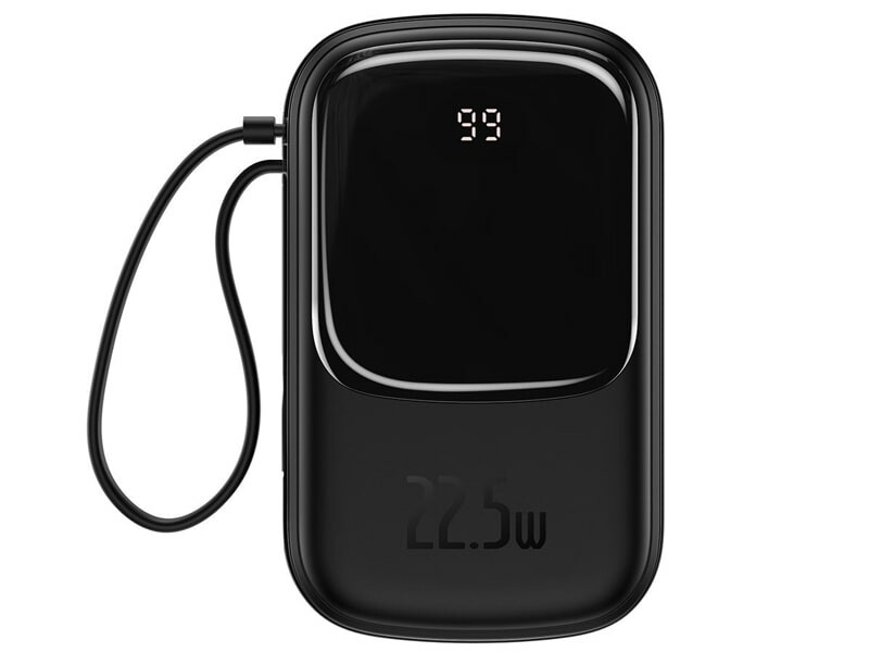 پاور بانک سریع بیسوس با کابل متصل تایپ سیBaseus Qpow Digital Display 20000mAh 22.5W PPQD-I01