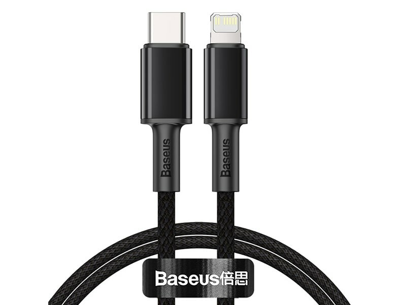 کابل شارژ و انتقال داده سریع تایپ سی به لایتنینگ بیسوس Baseus High Density Braided Type-C to iP PD 20W Cable 1m