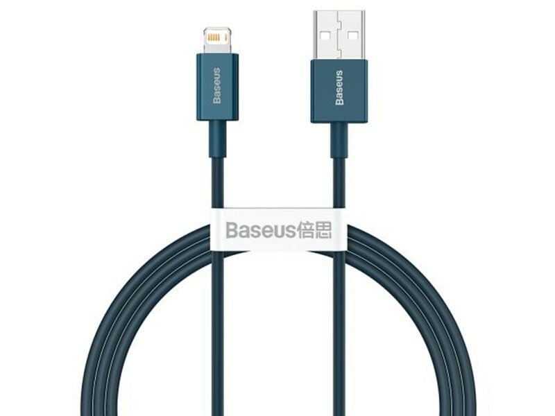 کابل شارژ سریع و انتقال داده یک متری لایتنینگ بیسوس Baseus superior series fast charging 1m cable 2.4A