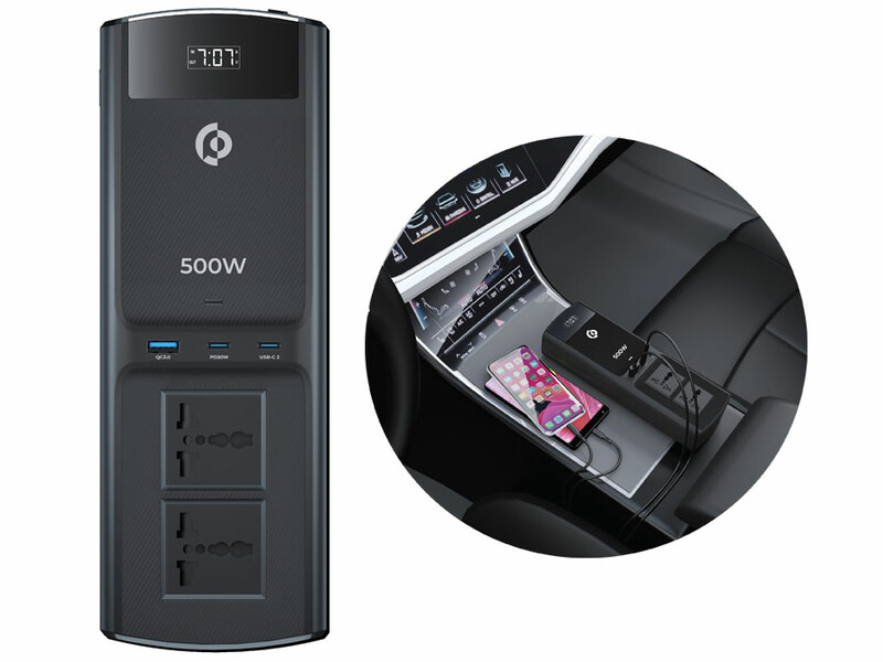 اینورتر خودرو برق  500 وات و پاوربانک پاورولوژی Powerology Universal Multi-Port Car Inverter PCCSR008