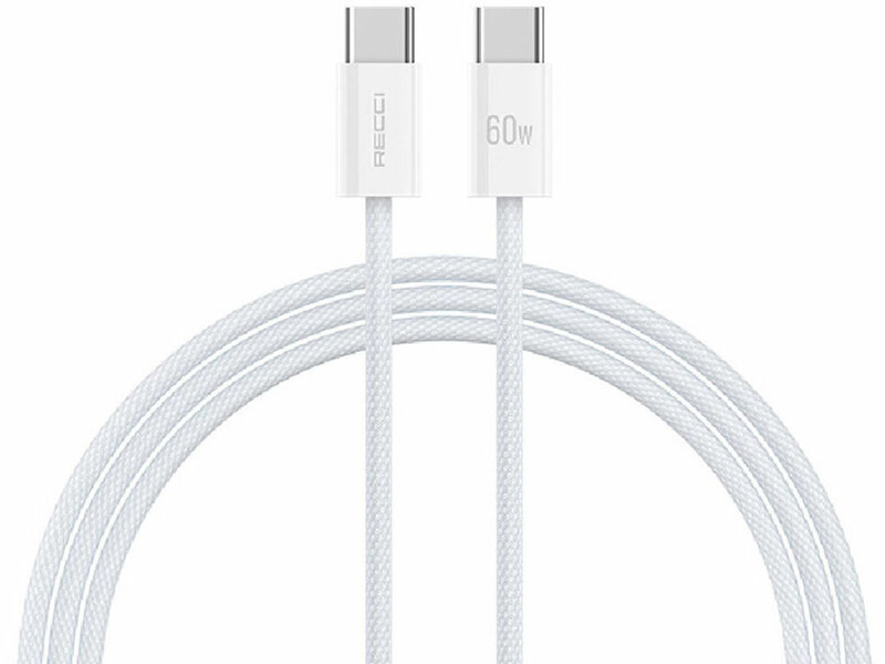 کابل شارژ سریع تایپ سی به تایپ سی 60 وات 120 سانتی متری رسی RS13CC